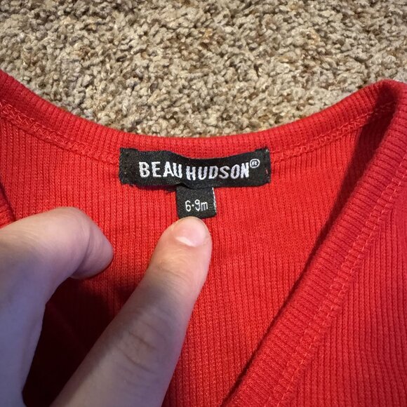 Beau Hudson Red Button Cardigan 6-9M Sweater - Picture 4 of 5